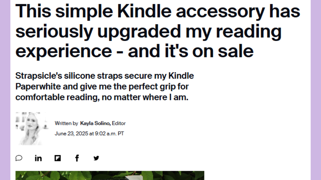Strapsicle featured in ZDNET