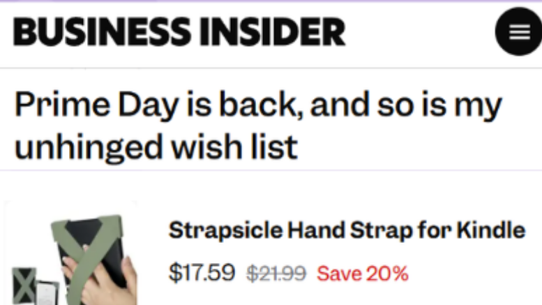Strapsicle featured in Business Insider