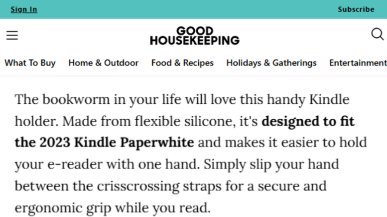 Strapsicle on Good Housekeeping