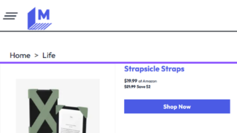 Strapsicle featured in Mashable