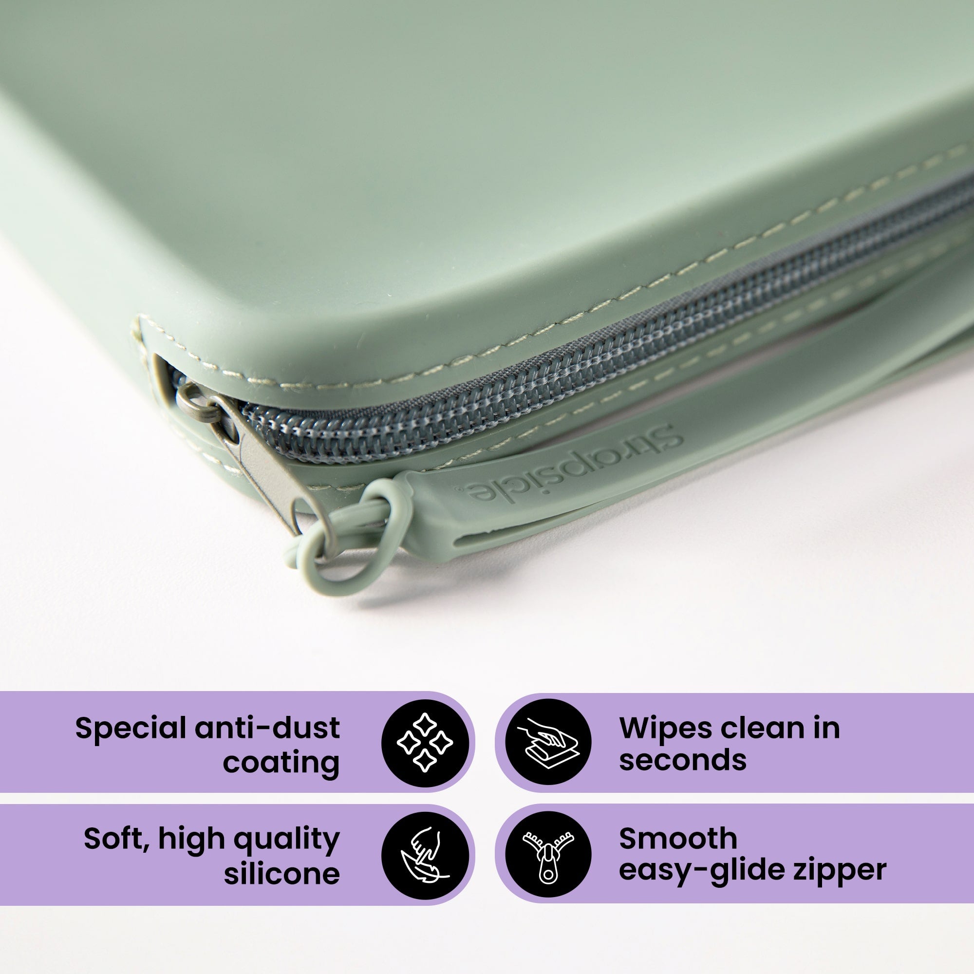 Sage Green Strapsicle Clutch Kindle Bag with handle carrying handheld devices comfortably - Buy Kindle Accessories Direct
