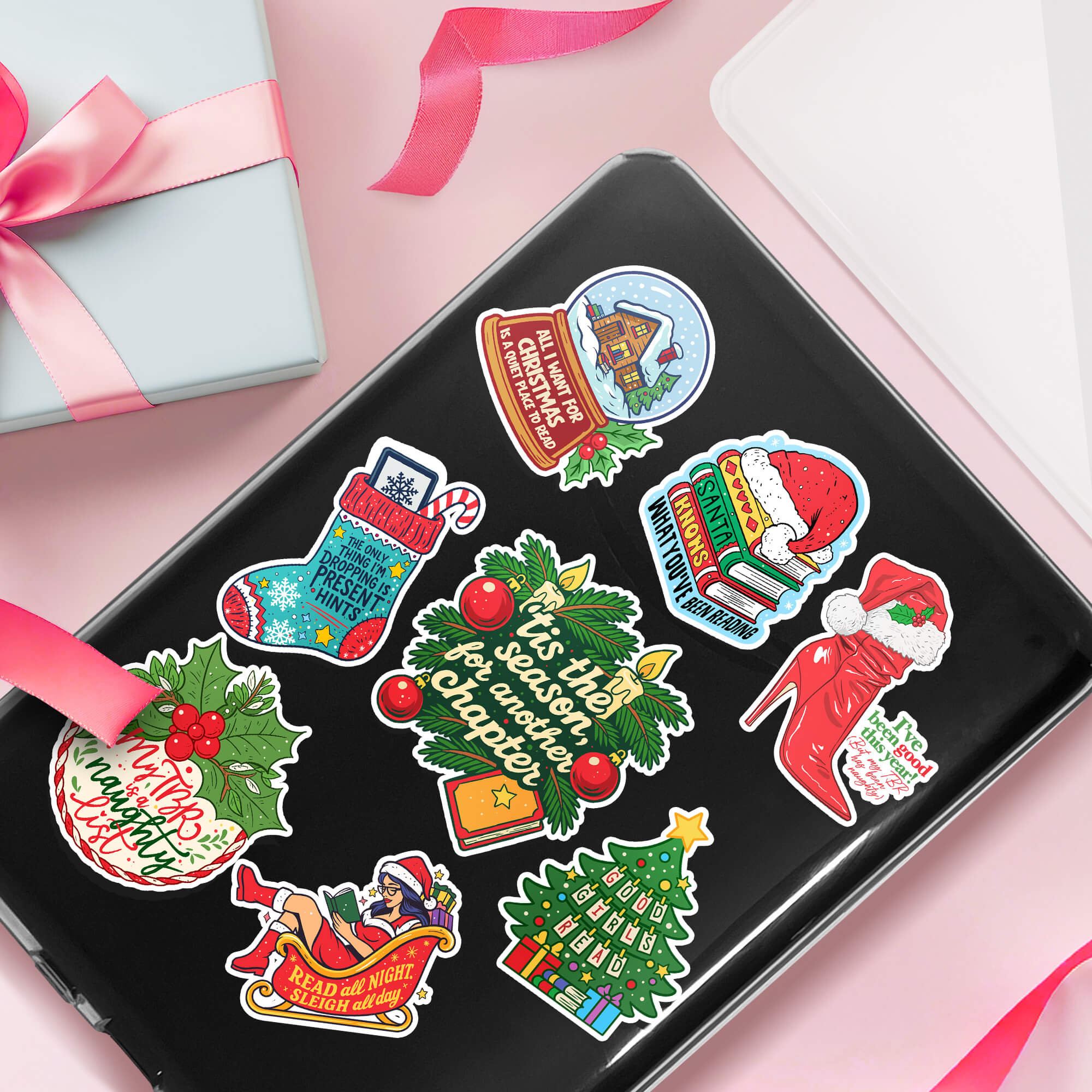 A Kindle with Christmas Stickers - Buy Kindle Accessories Direct