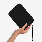 Black Strapsicle Clutch Kindle Bag with handle carrying handheld devices comfortably - Buy Kindle Accessories Direct