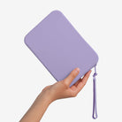 Lilac Strapsicle Clutch Kindle Bag with handle carrying handheld devices comfortably - Buy Kindle Accessories Direct