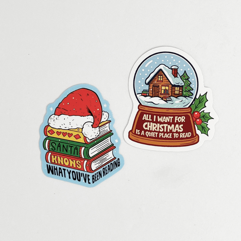 A set of two Christmas Stickers - Buy Kindle Accessories Direct