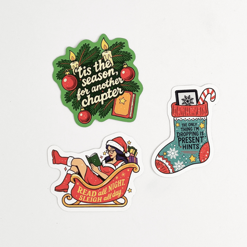 A set of three Christmas Stickers - Buy Kindle Accessories Direct