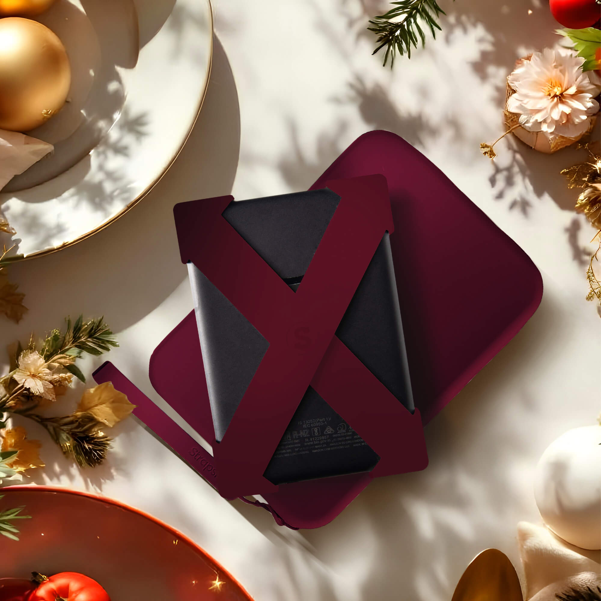 Mulled Wine Strapsicle Clutch Kindle Bag with handle carrying handheld devices comfortably - Buy Kindle Accessories Direct