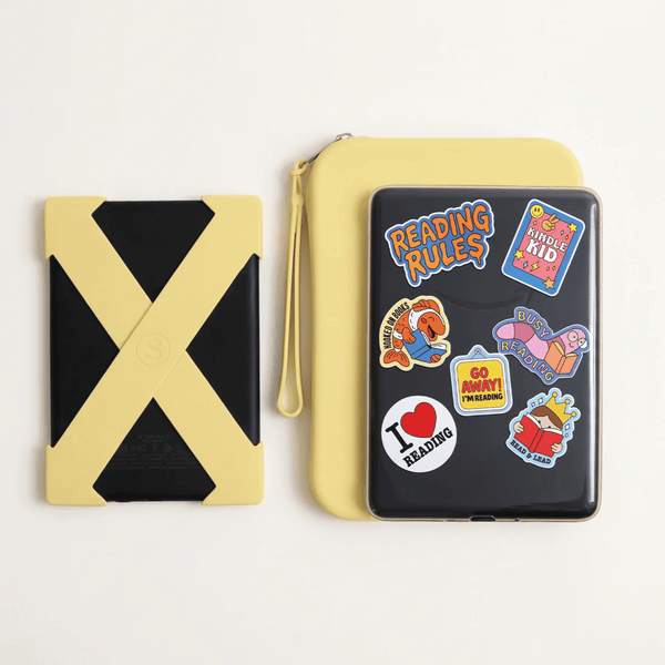 Butter Yellow Straps, Clutch & Stickers Set