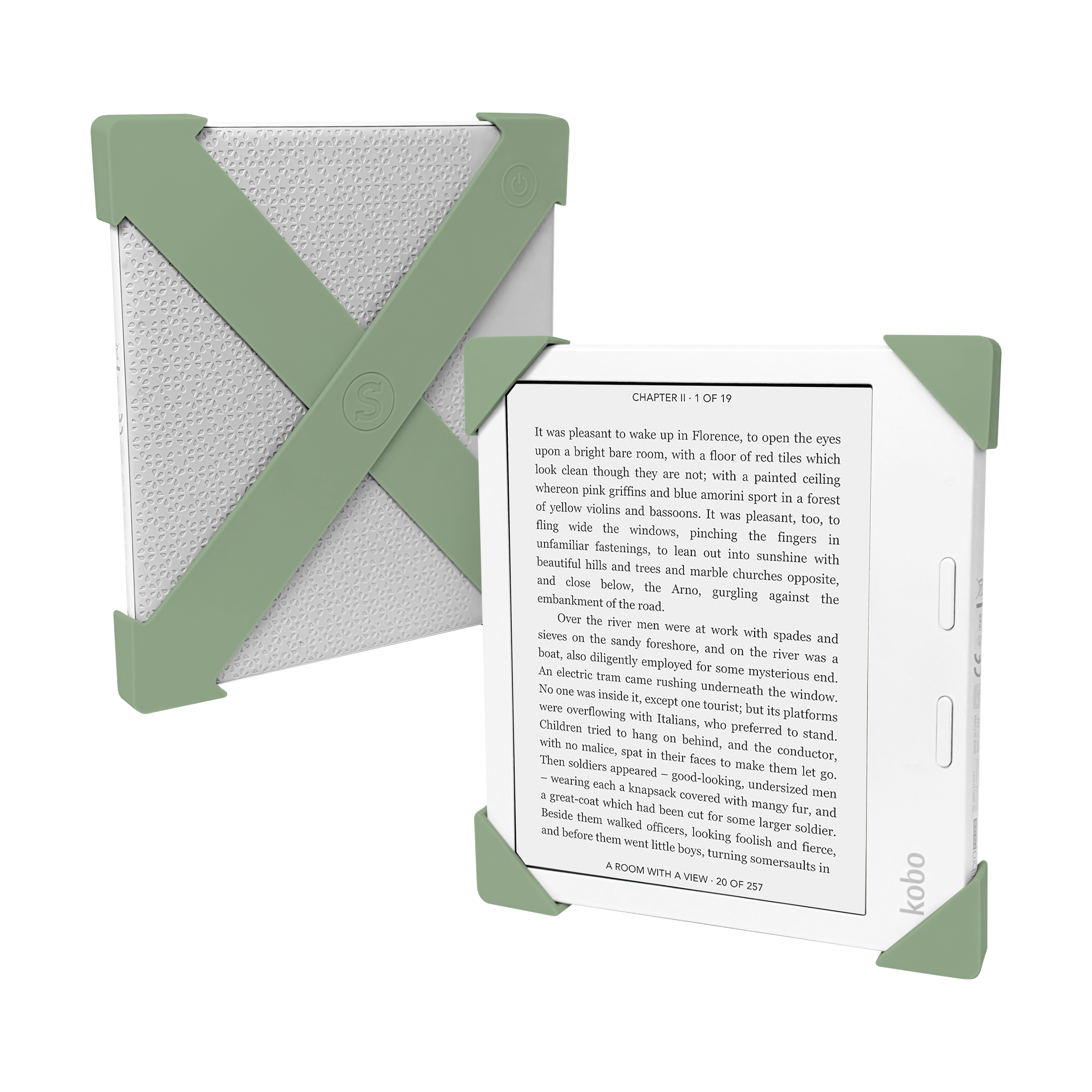 Sage Kobo Straps - Set of Two | Buy Kindle Accessories Direct