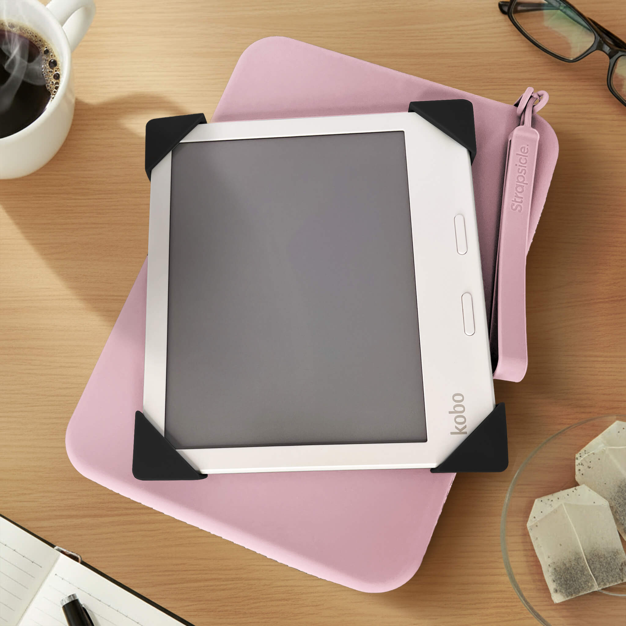 A Kobo Black Straps and Large Blush Clutch - Buy Kindle Accessories Direct