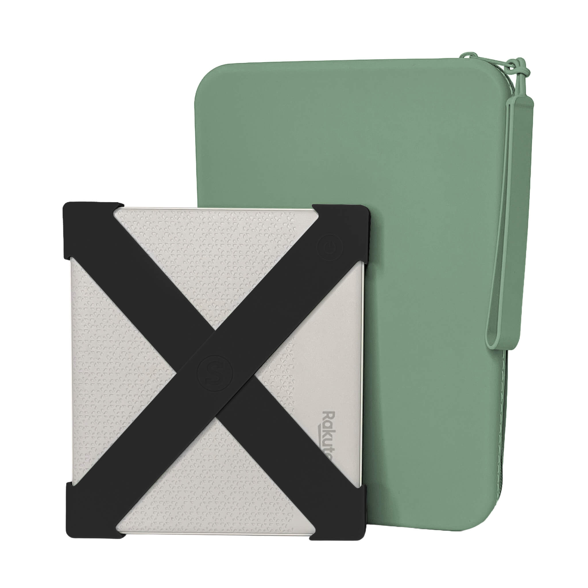 A Kobo Black Straps and Large Sage Clutch - Buy Kindle Accessories Direct