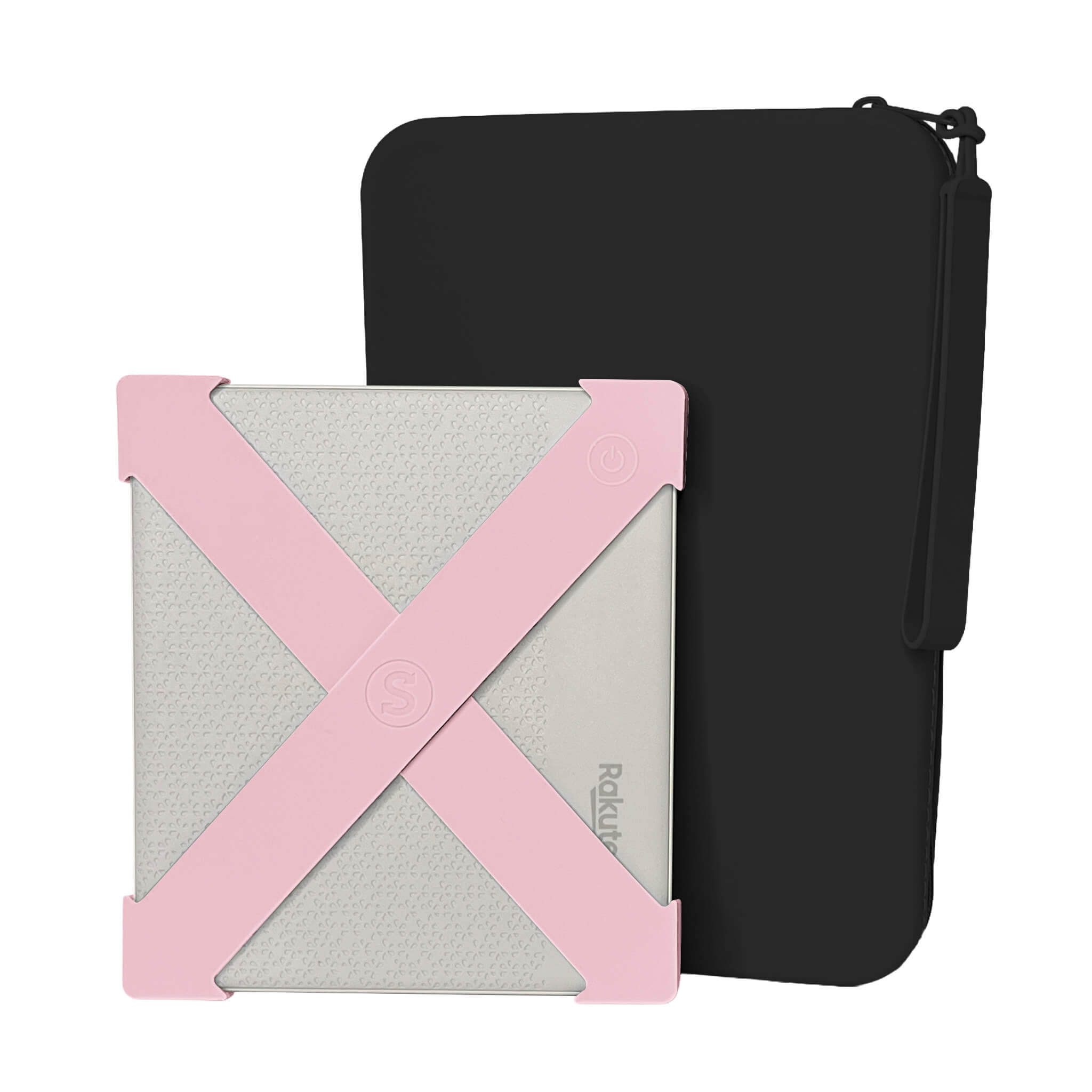 A Kobo Blush Straps and Large Black Clutch - Buy Kindle Accessories Direct
