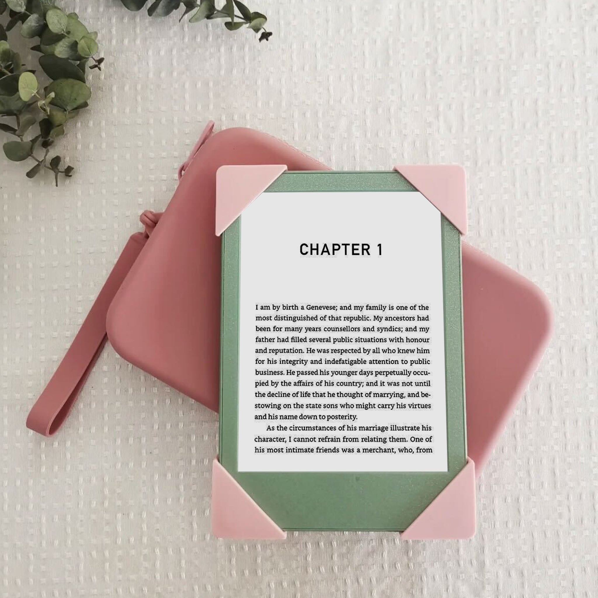 Blush Kindle Straps - Set of Two | eReaders best companion for a comfy, secure grip that makes reading anywhere drop-free! - Buy Kindle Accessories Direct