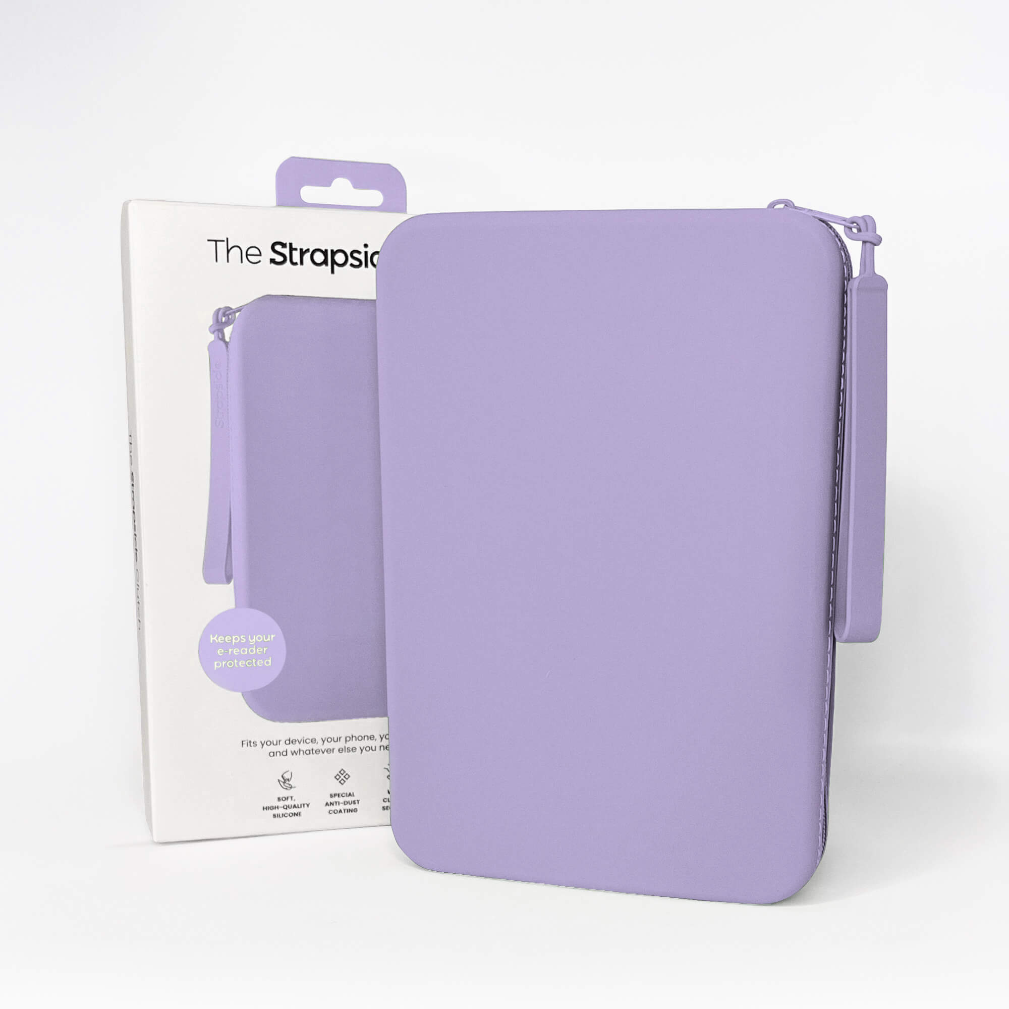 Lilac Strapsicle Large Clutch Kindle Bag with handle carrying handheld devices comfortably - Buy Kindle Accessories Direct