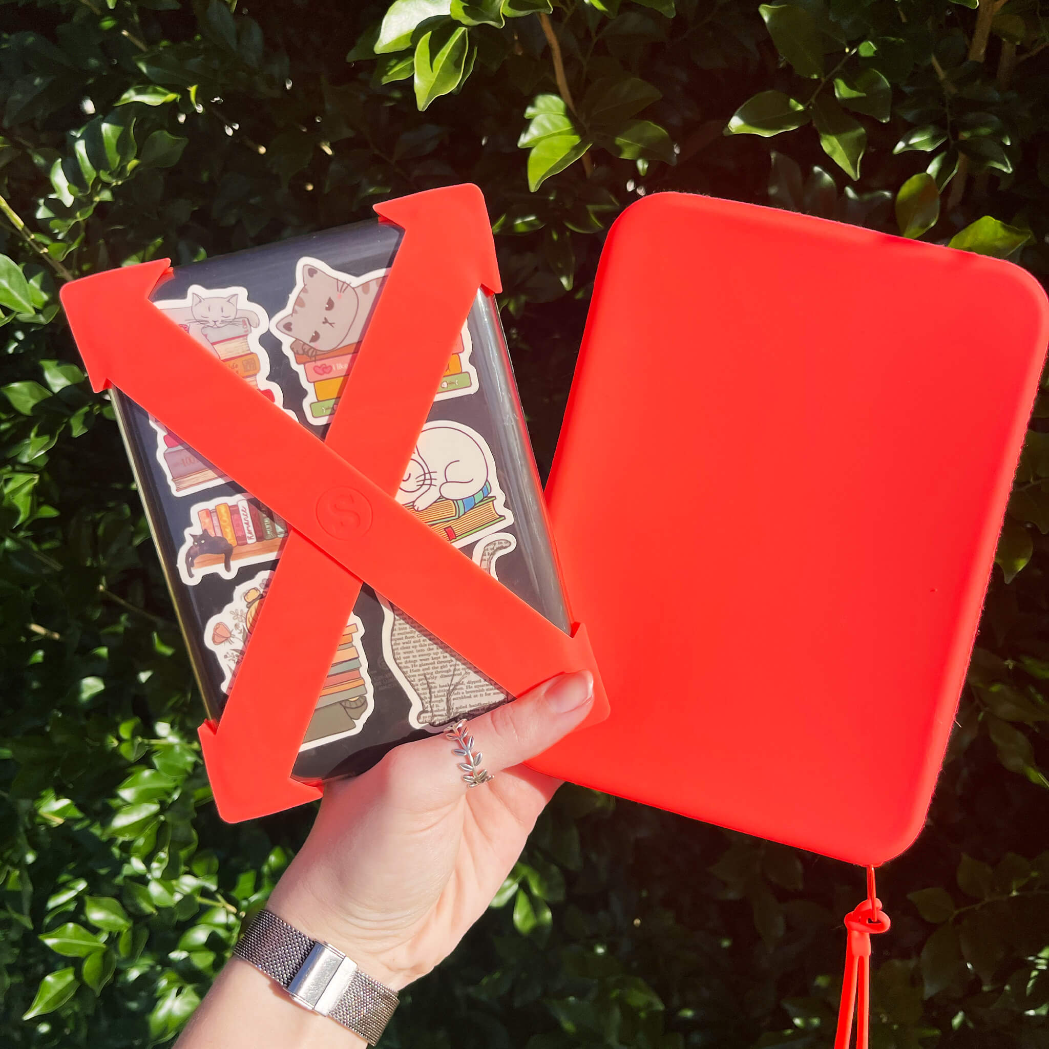 Strapsicle Neon Flame Kindle Straps and Neon Flame Clutch Kindle Bag with handle - Buy Kindle Accessories Direct