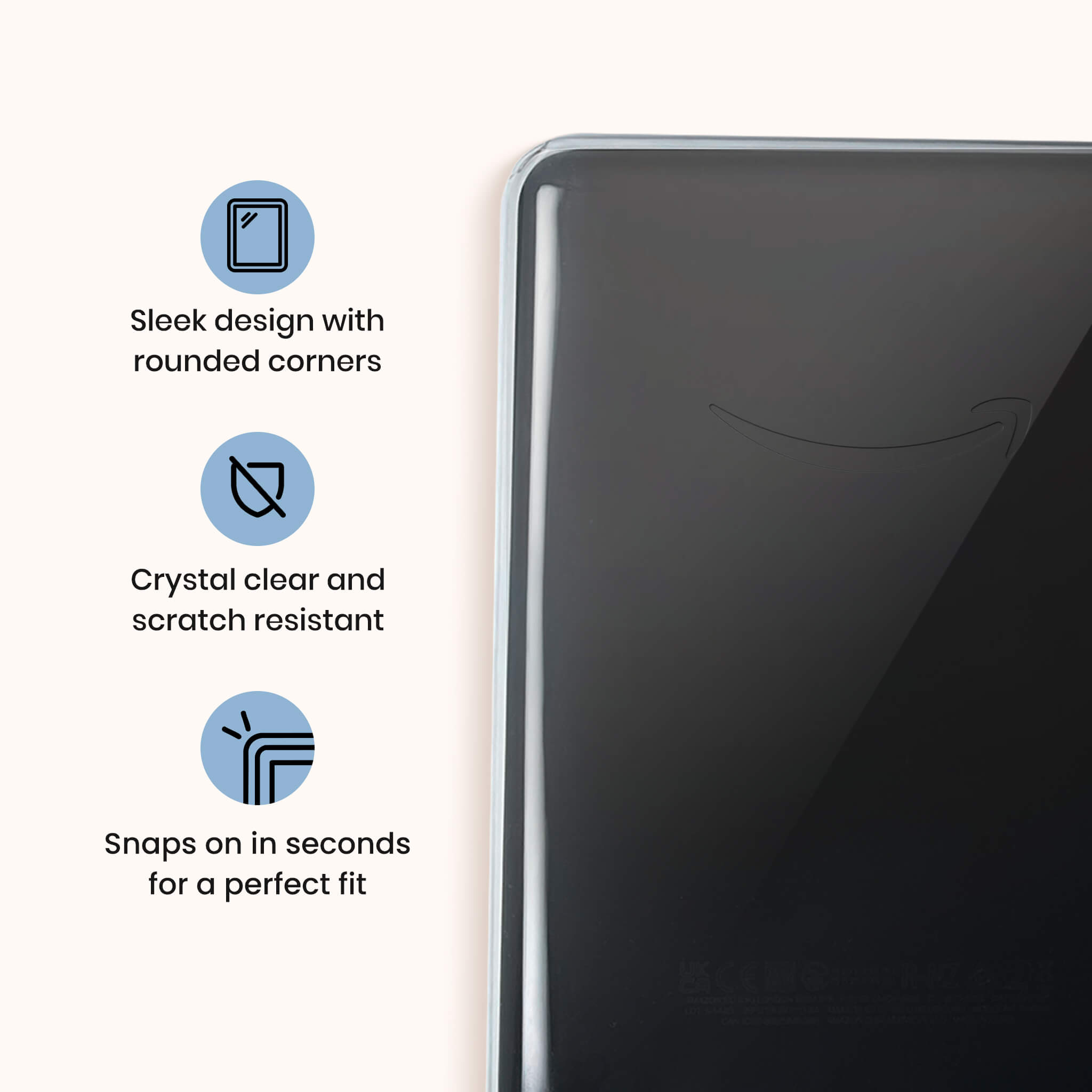 Clear Kindle Case fits perfectly over your Kindle - Buy Kindle Accessories Direct