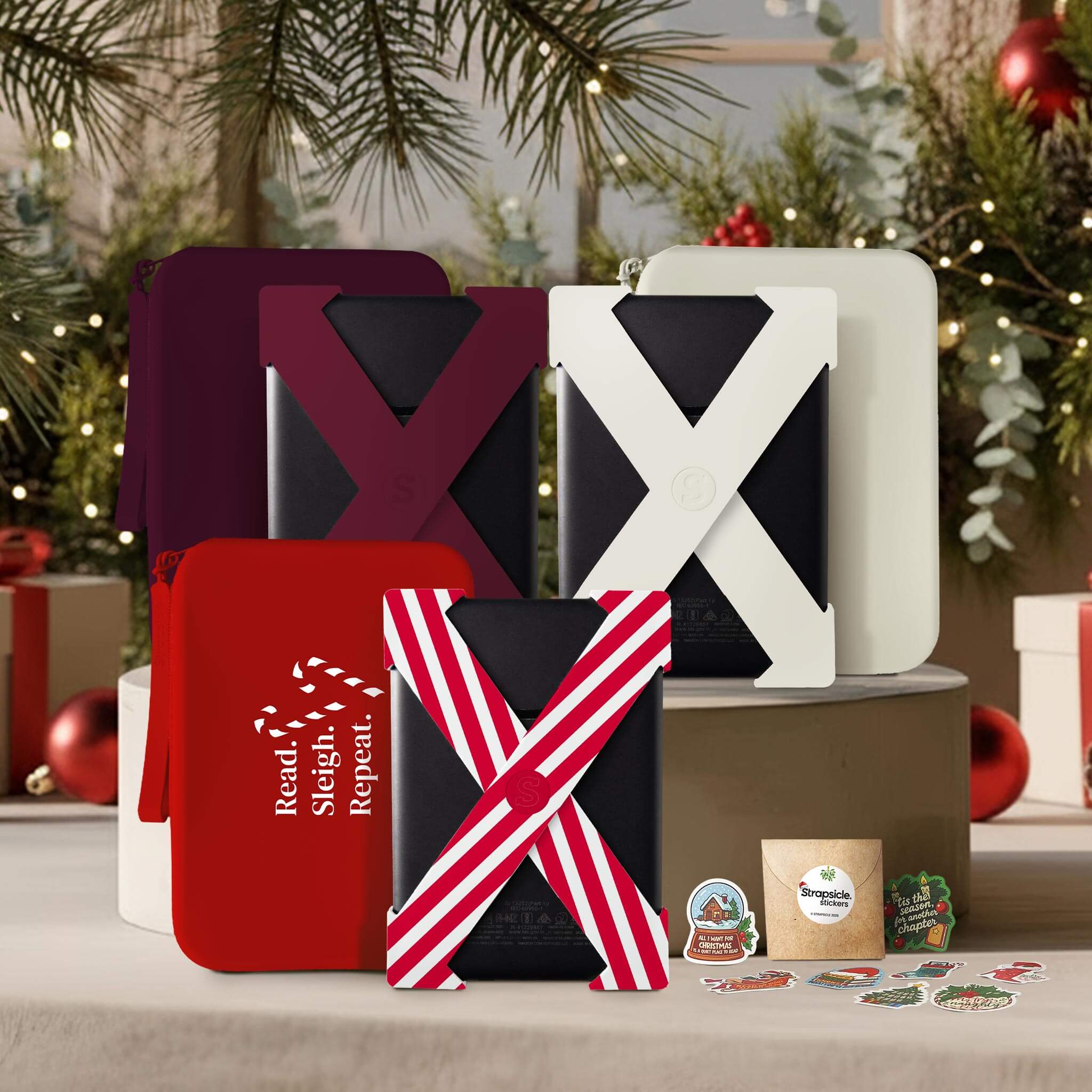Holiday edition straps and clutch fits perfectly over your Kindle - Buy Kindle Accessories Direct