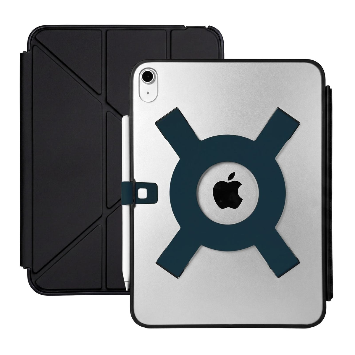 Back of the Strapsicle iPad case with the XO strap
