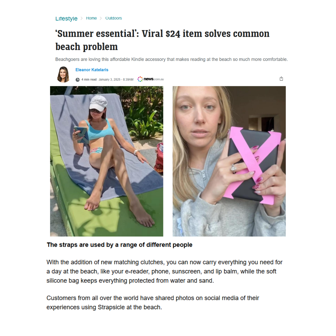 Strapsicle featured in news.com.au