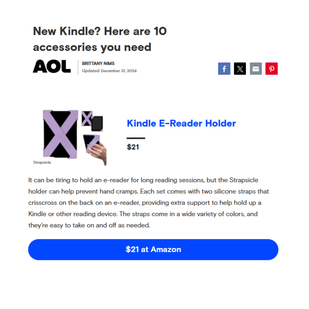 Strapsicle featured in AOL