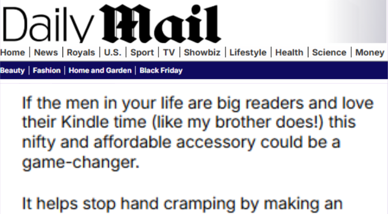Strapsicle on Daily Mail