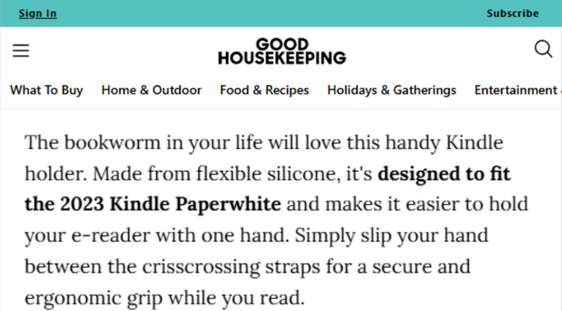 Strapsicle on Good Housekeeping