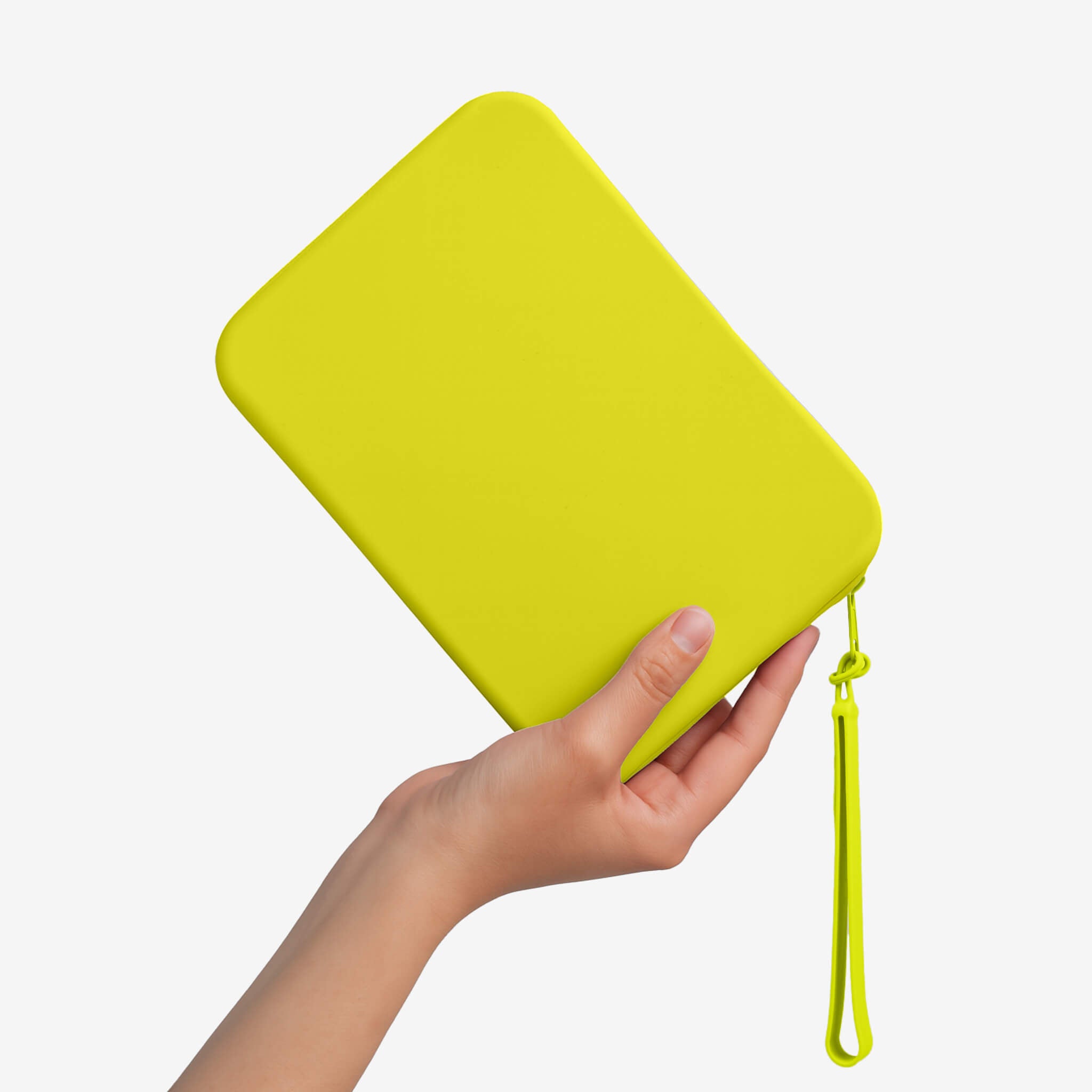 Neon Lemon Strapsicle Clutch Kindle Bag with handle carrying handheld devices comfortably - Buy Kindle Accessories Direct