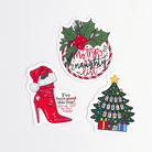 A set of three Christmas Stickers - Buy Kindle Accessories Direct
