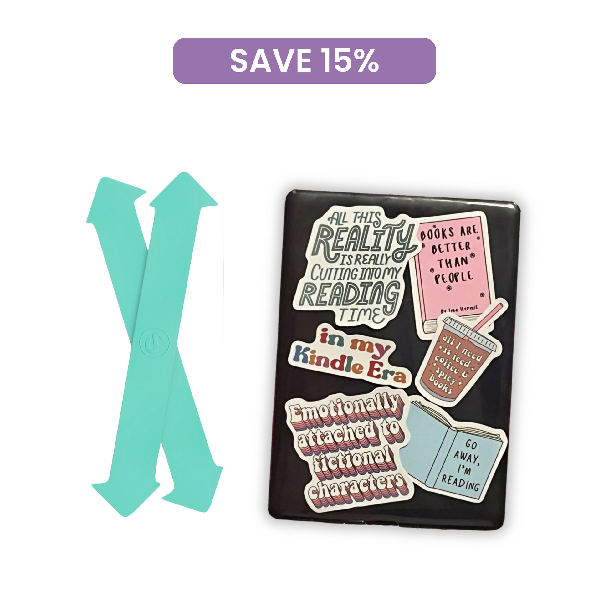 Kindle clear case straps and stickers bundle