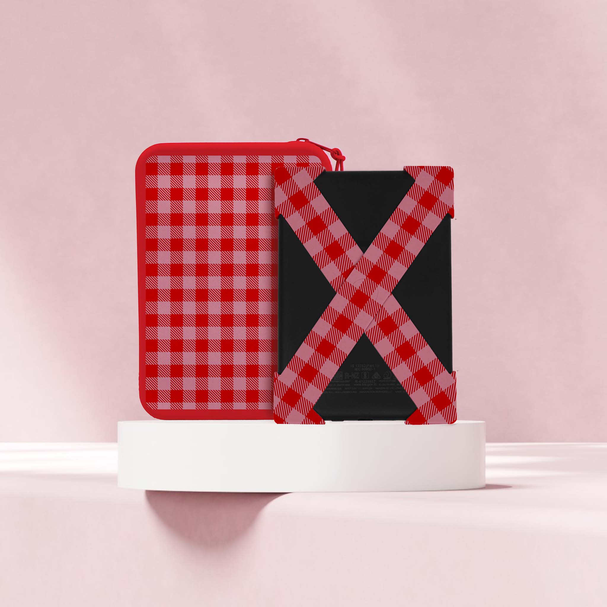 Strapsicle Gingham Kindle Straps and Gingham Clutch Kindle Bag with handle  - Buy Kindle Accessories Direct