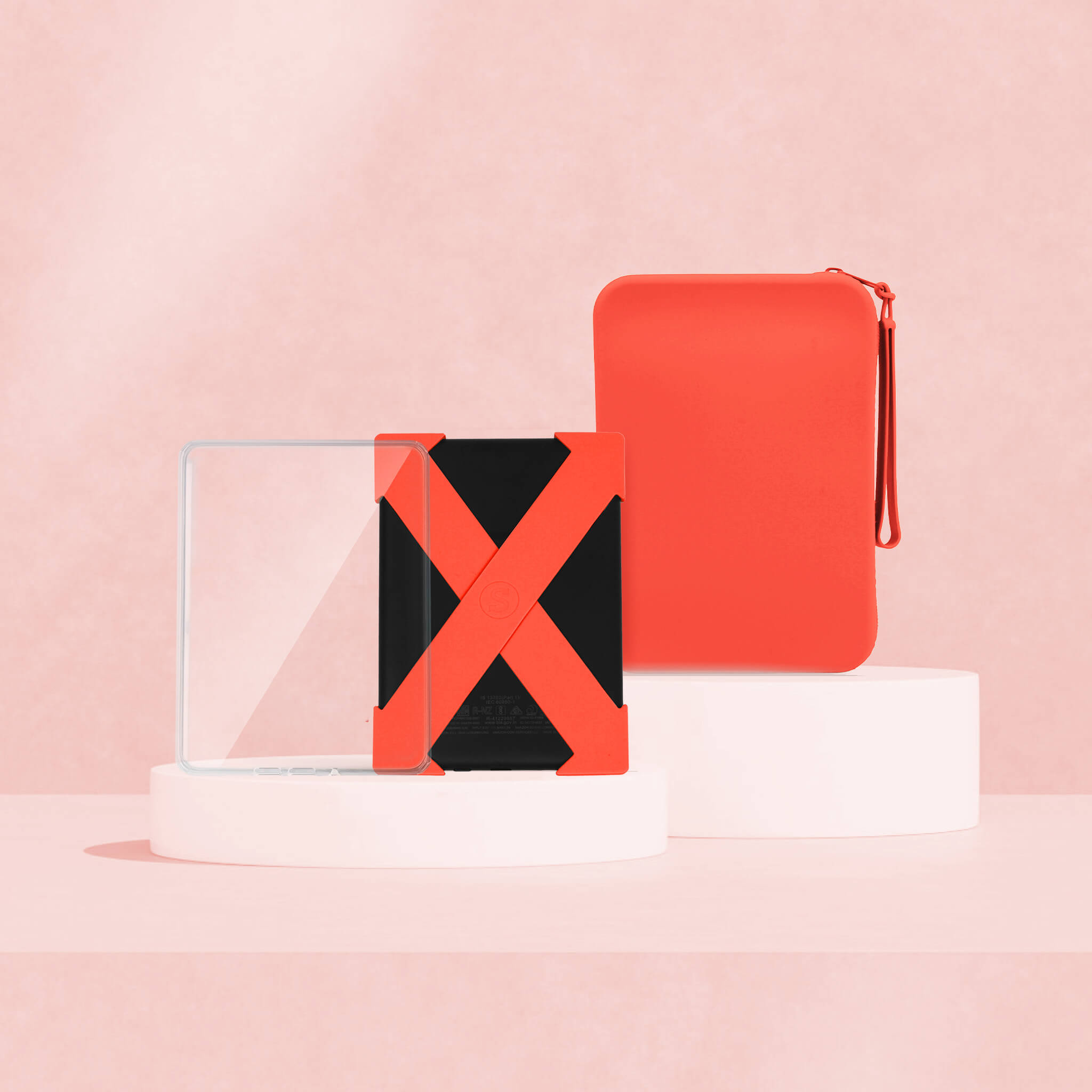 Strapsicle Neon Flame Kindle Straps, Neon Flame Clutch Kindle Bag with handle, and clear case  - Buy Kindle Accessories Direct