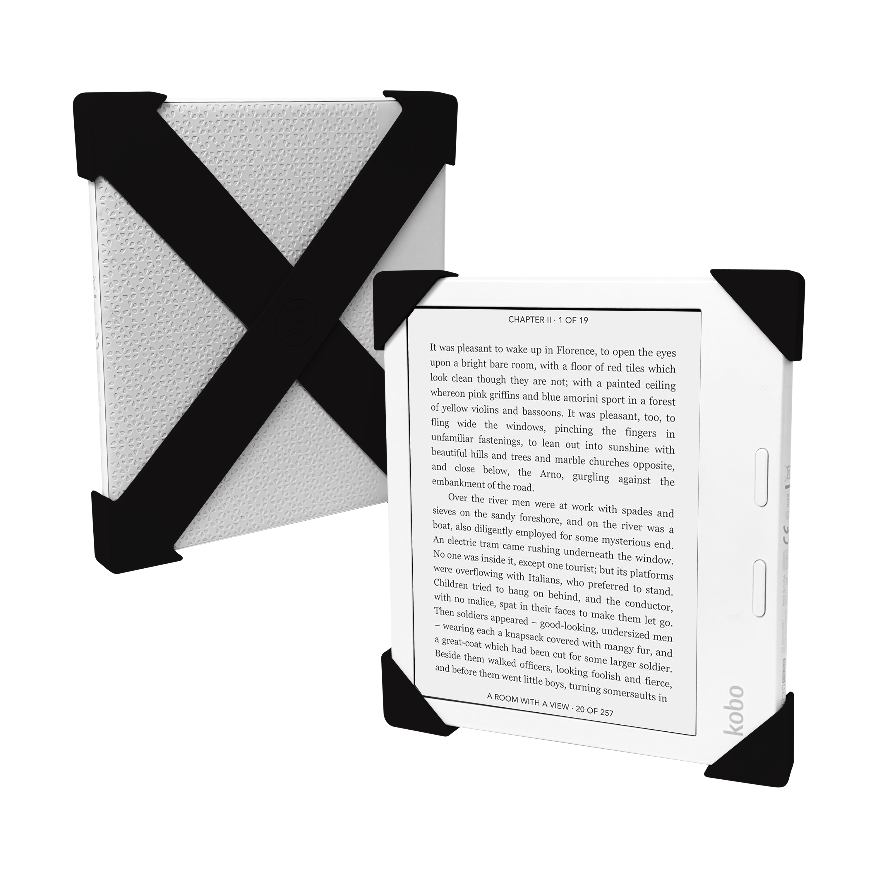 Black Kobo Straps - Set of Two | Buy Kindle Accessories Direct