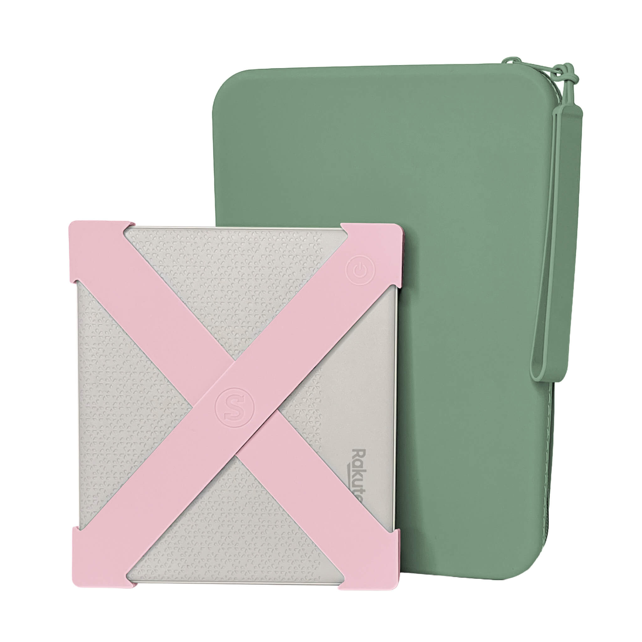A Kobo Blush Straps and Large Sage Clutch - Buy Kindle Accessories Direct