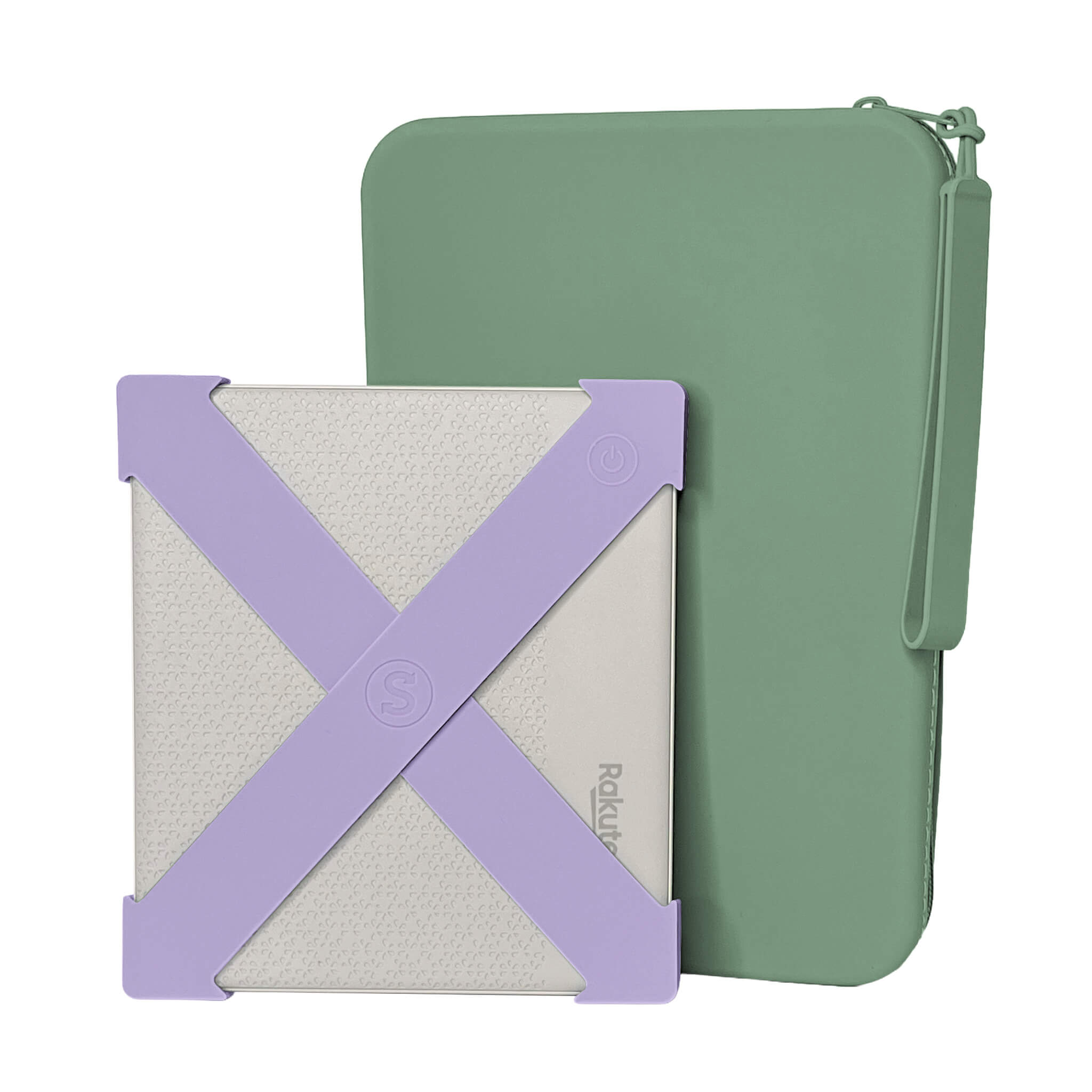 A Kobo Lilac Straps and Large Sage Clutch - Buy Kindle Accessories Direct