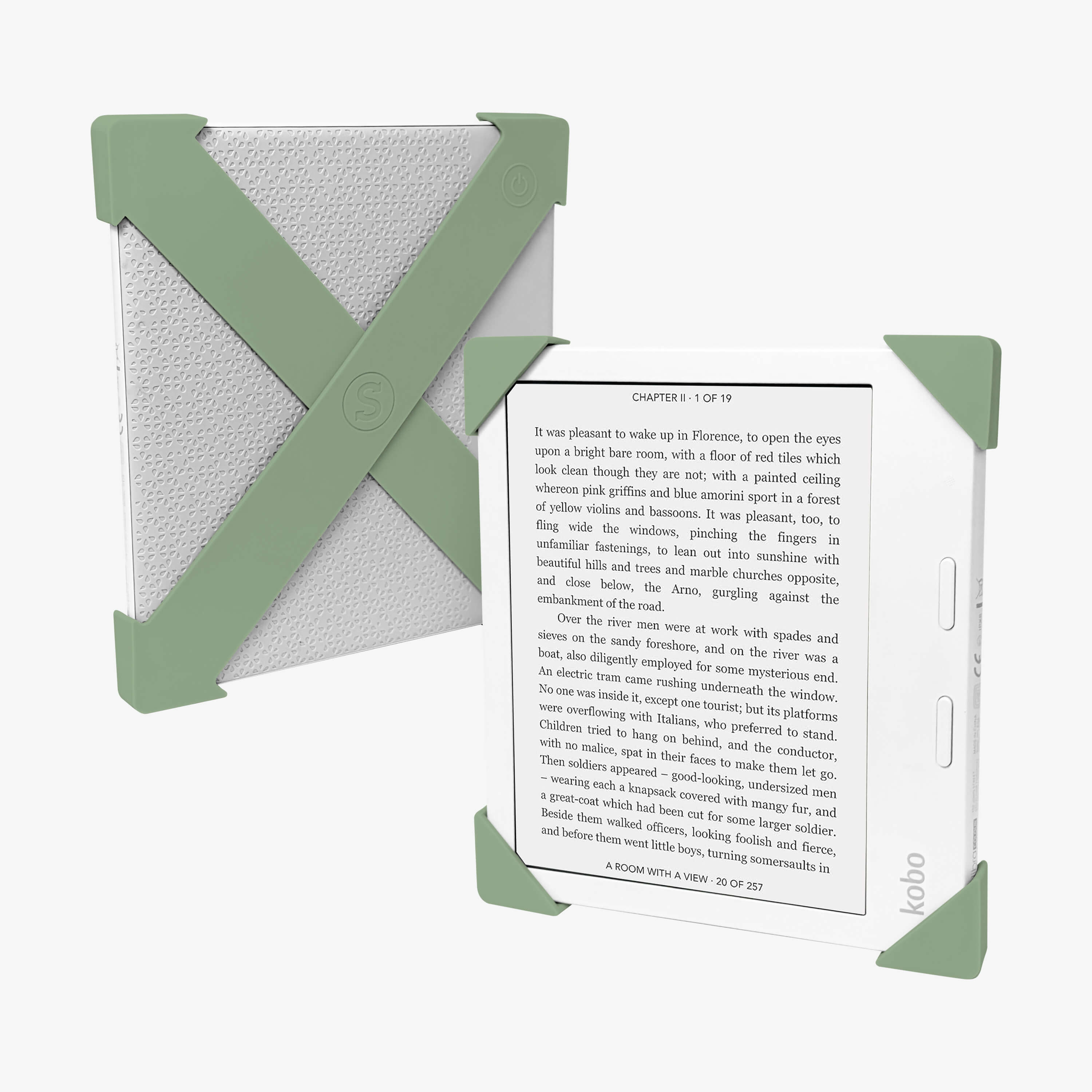 Sage Kobo Straps - Set of Two | Buy Kindle Accessories Direct