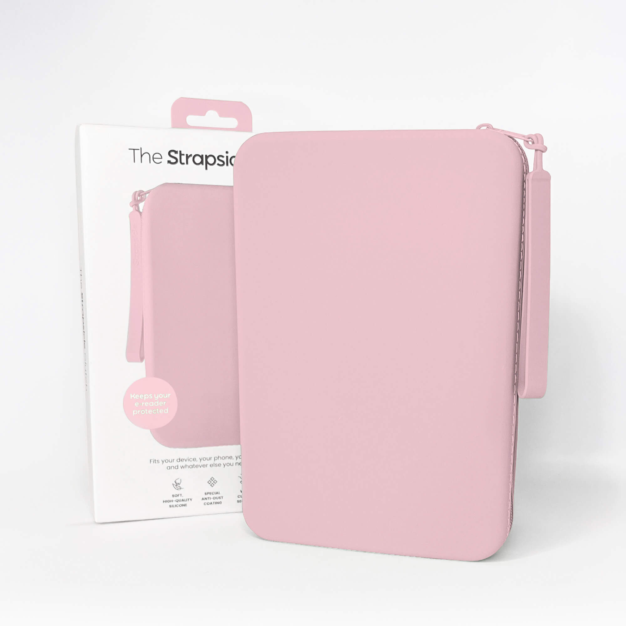 Blush Strapsicle Large Clutch Kindle Bag with handle carrying handheld devices comfortably - Buy Kindle Accessories Direct