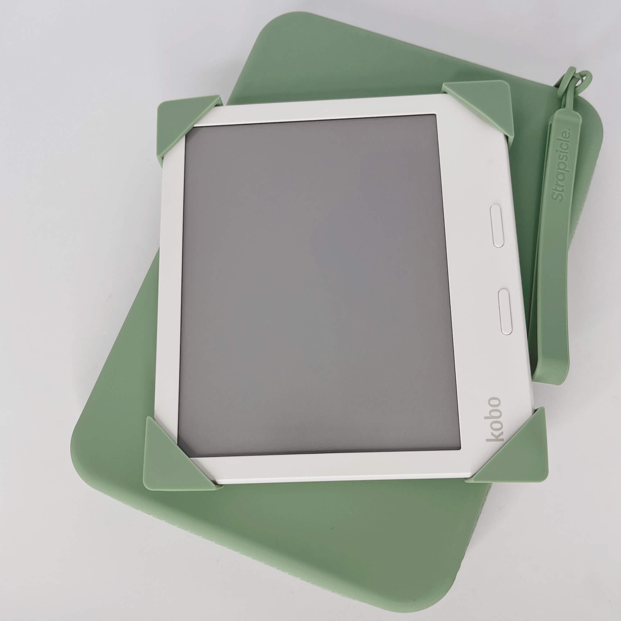Sage Green Strapsicle Large Clutch Kindle Bag with handle carrying handheld devices comfortably - Buy Kindle Accessories Direct