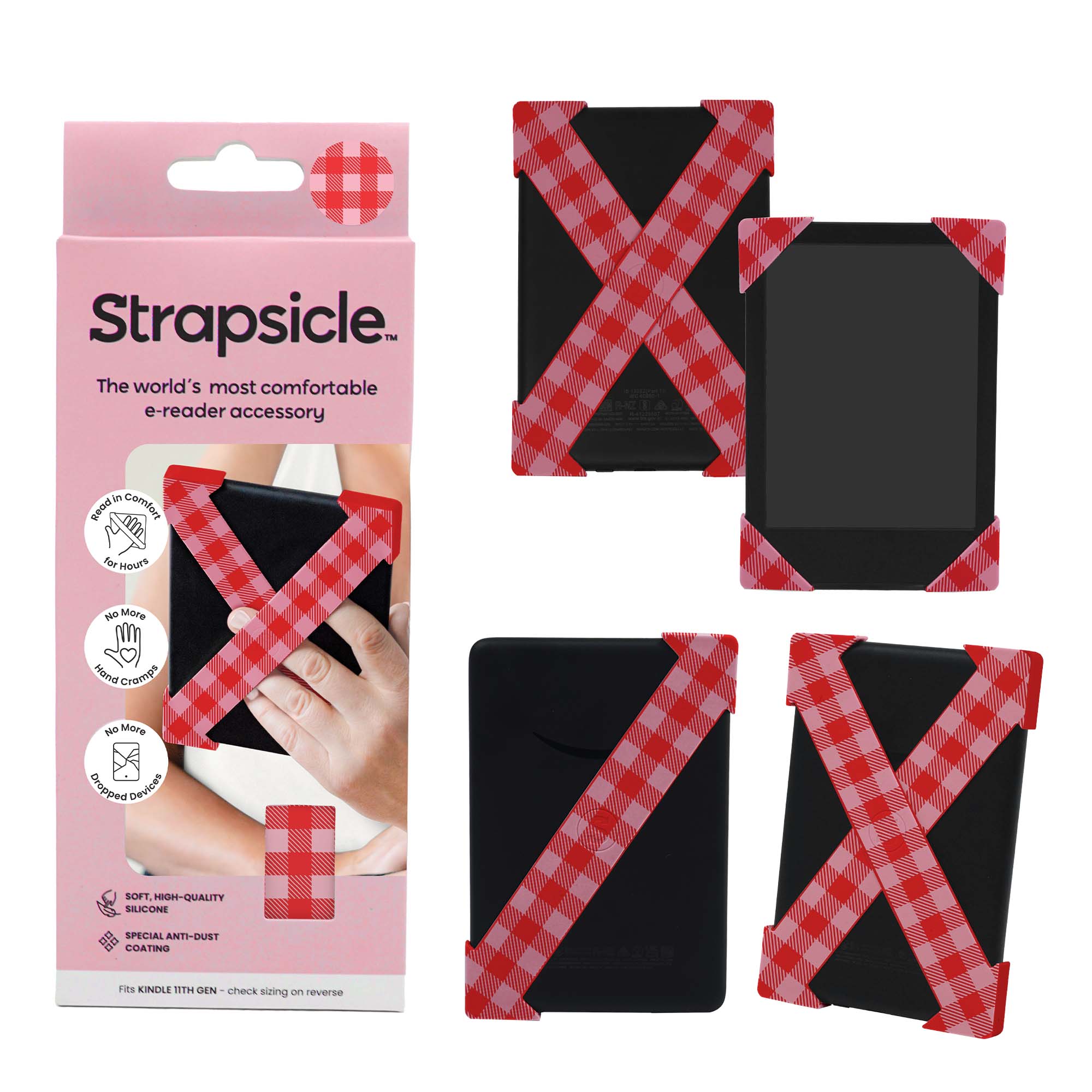 Gingham Straps - Set of Two | Buy Kindle Accessories Direct