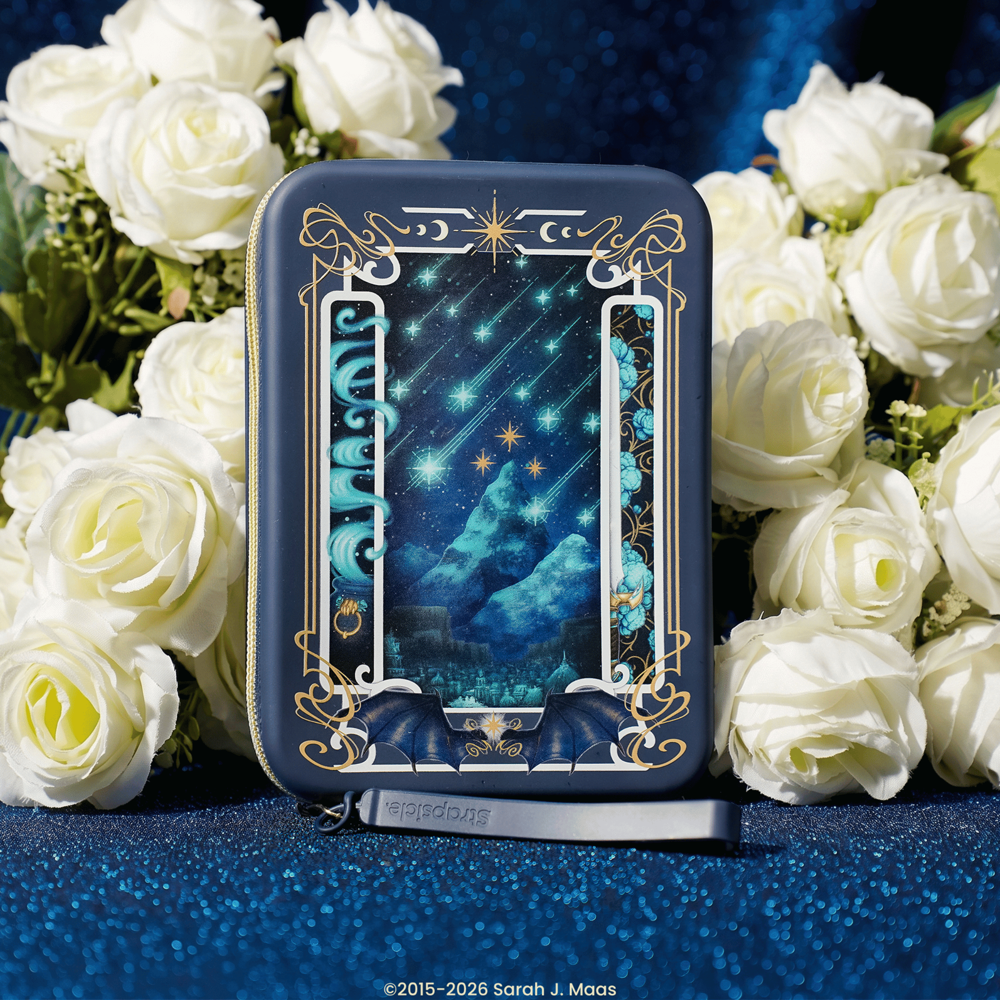 ACOTAR Starfall Collector's Edition Clutch Kindle Bag with handle carrying handheld devices comfortably - Buy Kindle Accessories Direct