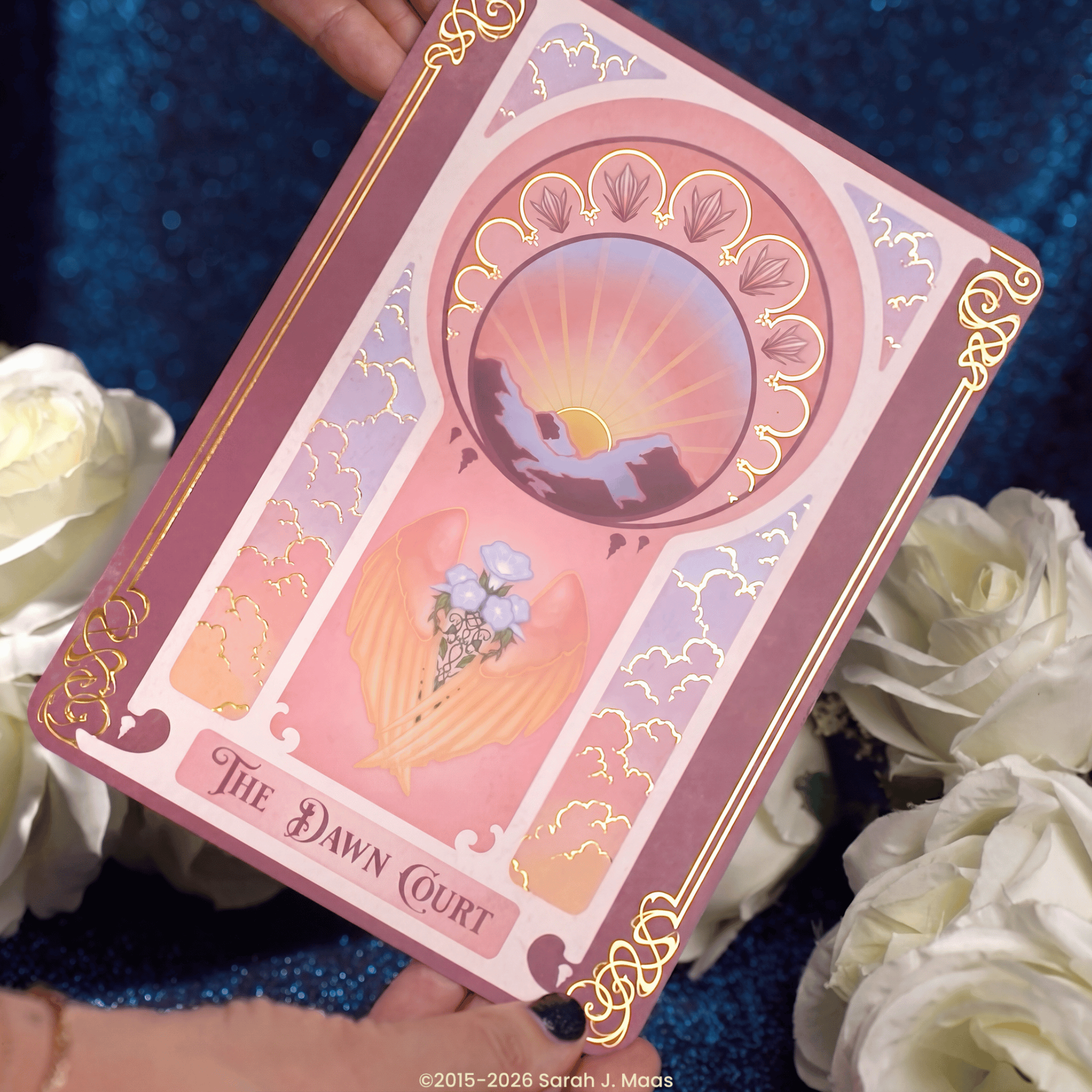 ACOTAR Dawn Court insert with rose gold metallic foil - Buy Kindle Accessories Direct
