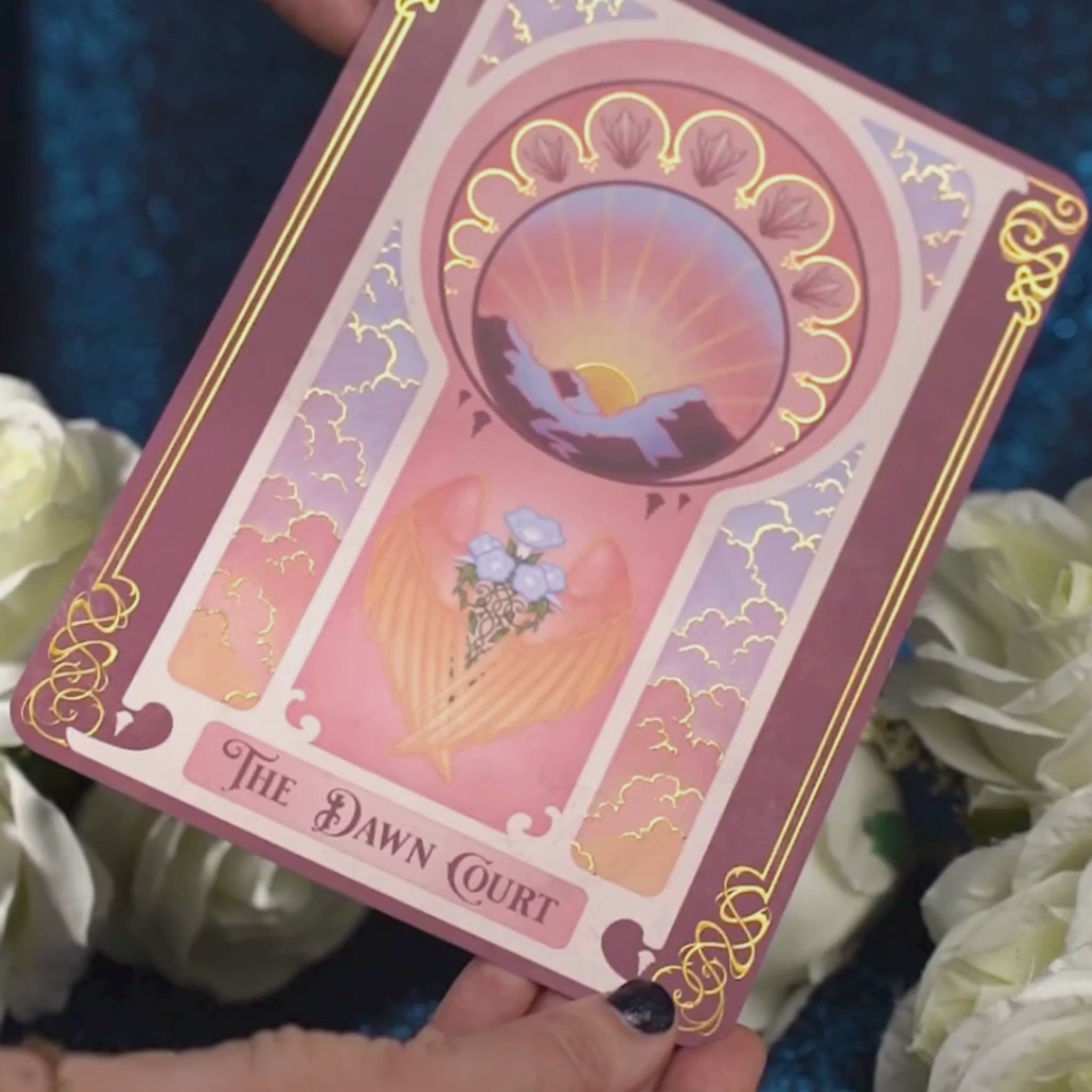ACOTAR Dawn Court insert with rose gold metallic foil - Buy Kindle Accessories Direct