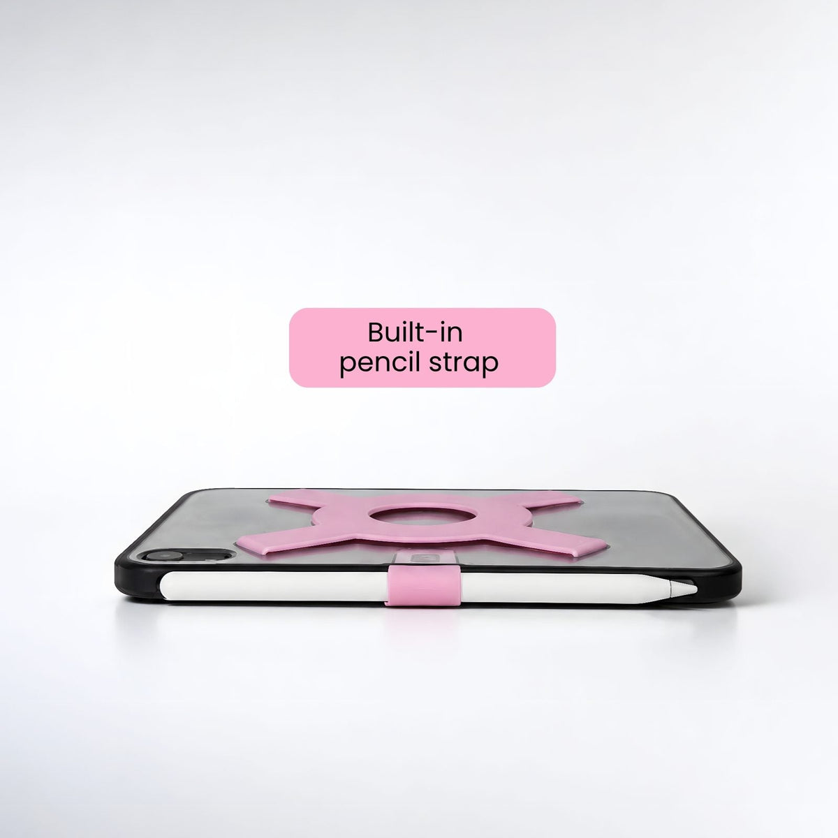 Built-in Apple Pencil strap on the iPad mini case